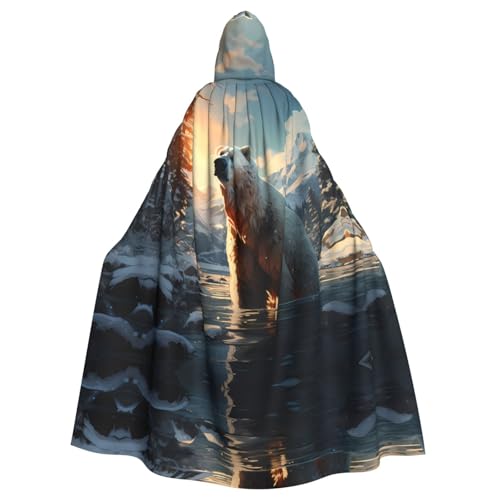 LiuMng Eisbär im Winter, Unisex-Kapuzenumhang – langer Umhang für Halloween, Cosplay, Kostüme und Zauberer-Rollenspiele LiuMng Eisbär im Winter, Unisex-Kapuzenumhang – langer Umhang für Halloween, Cosplay, Kostüme und Zauberer-Rollenspiele von LiuMng