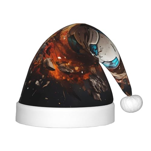 LiuMng Firecracker Fußball-Weihnachtsmütze, Unisex, Plüsch, klassisch, Weihnachtsmannmütze, weich, bequem, für Neujahr, festliche Partyzubehör LiuMng Firecracker Fußball-Weihnachtsmütze, Unisex, Plüsch, klassisch, Weihnachtsmannmütze, weich, bequem, für Neujahr, festliche Partyzubehör von LiuMng
