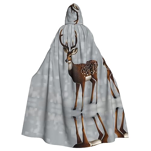 LiuMng Graues Pflaumenhirsch Unisex Kapuzenumhang – voller langer Umhang für Halloween, Cosplay, Kostüme und Zauberer Rollenspiele LiuMng Graues Pflaumenhirsch Unisex Kapuzenumhang – voller langer Umhang für Halloween, Cosplay, Kostüme und Zauberer Rollenspiele von LiuMng