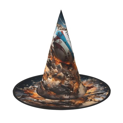 LiuMng Halloween-Hexenhüte für Frauen – 1 Rugby auf Feuer, Zauberer-Kostümkappe, für Urlaubsparty-Accessoire, Kopfbedeckung LiuMng Halloween-Hexenhüte für Frauen – 1 Rugby auf Feuer, Zauberer-Kostümkappe, für Urlaubsparty-Accessoire, Kopfbedeckung von LiuMng
