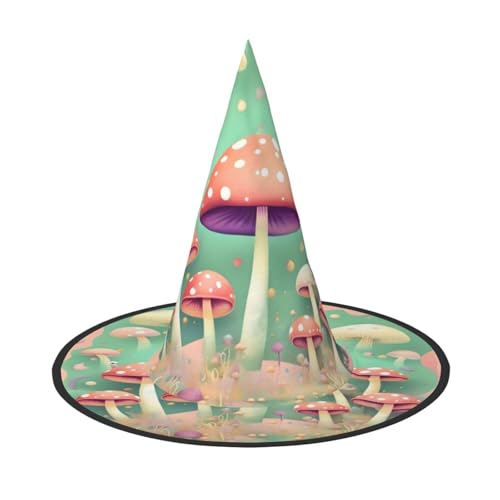 LiuMng Halloween Hexenhüte für Frauen - 1 Traumpilz Druck Zauberer Kostüm Kappe für Urlaub Party Zubehör Kopfbedeckung LiuMng Halloween Hexenhüte für Frauen - 1 Traumpilz Druck Zauberer Kostüm Kappe für Urlaub Party Zubehör Kopfbedeckung von LiuMng