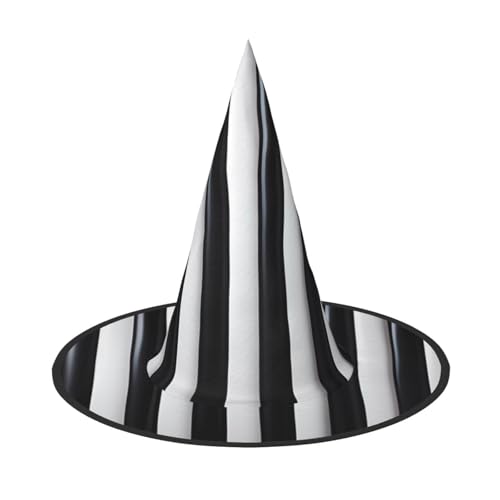 LiuMng Halloween-Hexenhüte für Frauen – 1 schwarz-weiß gestreifter Zauberer-Kostümkappe, für Urlaubsparty-Accessoire, Kopfbedeckung LiuMng Halloween-Hexenhüte für Frauen – 1 schwarz-weiß gestreifter Zauberer-Kostümkappe, für Urlaubsparty-Accessoire, Kopfbedeckung von LiuMng