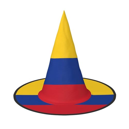 LiuMng Halloween-Hexenhüte für Frauen – 2 Stück Flagge von Kolumbien, Zauberer-Kostümkappe, für Urlaub, Party, Accessoire, Kopfbedeckung von LiuMng