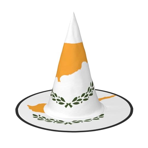 LiuMng Halloween-Hexenhüte für Frauen – 2 Stück Flagge von Zypern, Zauberer-Kostümkappe, für Urlaub, Party, Accessoire, Kopfbedeckung LiuMng Halloween-Hexenhüte für Frauen – 2 Stück Flagge von Zypern, Zauberer-Kostümkappe, für Urlaub, Party, Accessoire, Kopfbedeckung von LiuMng