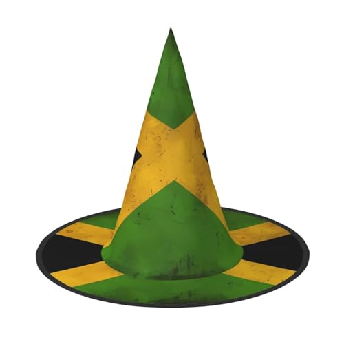 LiuMng Halloween-Hexenhüte für Frauen – 2 Stück alte jamaikanische Flagge, Zauberer-Kostümkappe, für Urlaub, Party, Accessoire, Kopfbedeckung LiuMng Halloween-Hexenhüte für Frauen – 2 Stück alte jamaikanische Flagge, Zauberer-Kostümkappe, für Urlaub, Party, Accessoire, Kopfbedeckung von LiuMng