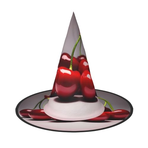 LiuMng Halloween-Hexenhüte für Frauen – 2 Stück chilenische Kirschen Druck Zauberer Kostüm Kappe für Urlaub Party Zubehör Kopfbedeckung LiuMng Halloween-Hexenhüte für Frauen – 2 Stück chilenische Kirschen Druck Zauberer Kostüm Kappe für Urlaub Party Zubehör Kopfbedeckung von LiuMng