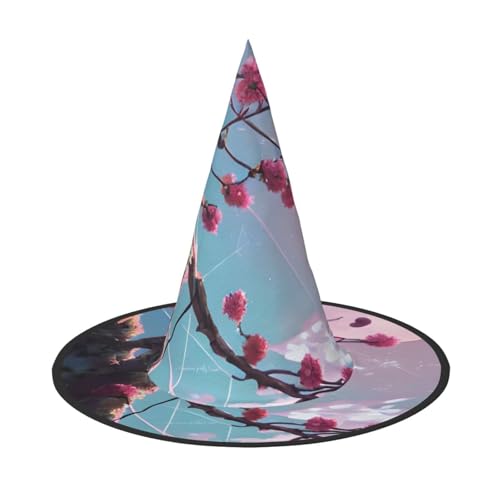 LiuMng Halloween-Hexenhüte für Frauen – 2 Stück kleine rosa Blumen Druck Zauberer Kostüm Kappe für Urlaub Party Zubehör Kopfbedeckung LiuMng Halloween-Hexenhüte für Frauen – 2 Stück kleine rosa Blumen Druck Zauberer Kostüm Kappe für Urlaub Party Zubehör Kopfbedeckung von LiuMng
