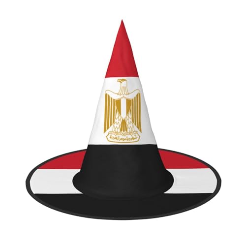 LiuMng Halloween-Hexenhüte für Frauen – 3 Stück, ägyptische Flagge, Druck, Zauberer-Kostüm, Mütze, für Urlaub, Party, Accessoire, Kopfbedeckung LiuMng Halloween-Hexenhüte für Frauen – 3 Stück, ägyptische Flagge, Druck, Zauberer-Kostüm, Mütze, für Urlaub, Party, Accessoire, Kopfbedeckung von LiuMng