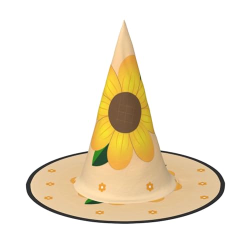 LiuMng Halloween-Hexenhüte für Frauen – 3 Stück, goldener Sonnenblumen-Druck, Zauberer-Kostüm, Mütze, für Urlaub, Party, Accessoire, Kopfbedeckung LiuMng Halloween-Hexenhüte für Frauen – 3 Stück, goldener Sonnenblumen-Druck, Zauberer-Kostüm, Mütze, für Urlaub, Party, Accessoire, Kopfbedeckung von LiuMng