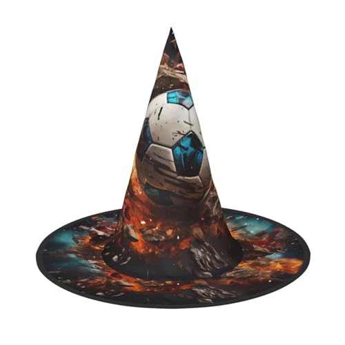 LiuMng Halloween-Hexenhüte für Frauen – 3 Stück Feuerwerkskörper, Fußball-Druck, Zauberer-Kostümkappe, für Urlaub, Party, Zubehör, Kopfbedeckung LiuMng Halloween-Hexenhüte für Frauen – 3 Stück Feuerwerkskörper, Fußball-Druck, Zauberer-Kostümkappe, für Urlaub, Party, Zubehör, Kopfbedeckung von LiuMng