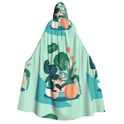 LiuMng Halloween-Kapuzenumhang für Erwachsene, Cartoon-Motiv, Grünpflanzen-Druck, Unisex, Zauberer-Umhang, für Urlaub, Party, Cosplay-Kostüme LiuMng Halloween-Kapuzenumhang für Erwachsene, Cartoon-Motiv, Grünpflanzen-Druck, Unisex, Zauberer-Umhang, für Urlaub, Party, Cosplay-Kostüme von LiuMng