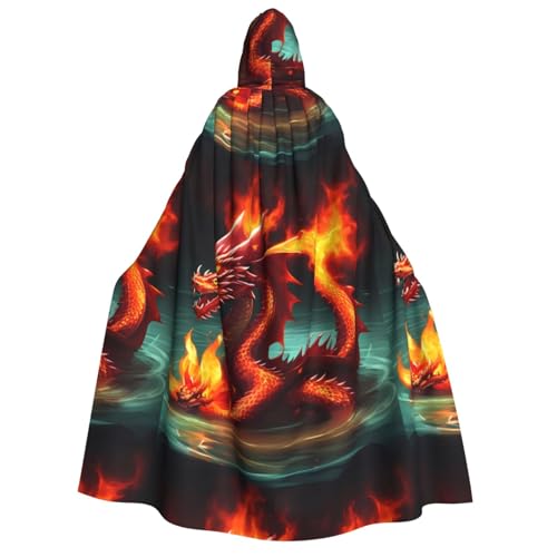 LiuMng Halloween-Kapuzenumhang für Erwachsene, Drachenkönig im Feuer-Druck, Unisex, Zauberer-Umhang, für Urlaub, Party, Cosplay-Kostüme LiuMng Halloween-Kapuzenumhang für Erwachsene, Drachenkönig im Feuer-Druck, Unisex, Zauberer-Umhang, für Urlaub, Party, Cosplay-Kostüme von LiuMng