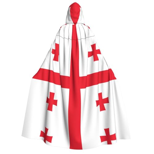 LiuMng Halloween-Kapuzenumhang für Erwachsene, Flagge von Georgia, Unisex, Zauberer-Umhang, für Urlaub, Party, Cosplay-Kostüme LiuMng Halloween-Kapuzenumhang für Erwachsene, Flagge von Georgia, Unisex, Zauberer-Umhang, für Urlaub, Party, Cosplay-Kostüme von LiuMng