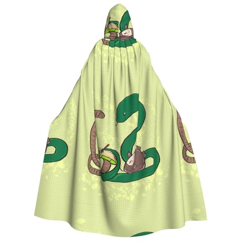 LiuMng Halloween-Kapuzenumhang für Erwachsene, Sonnenblumenkerne, Regenwurm, Schlangen-Druck, Unisex, Zauberer-Robe, Umhang, für Urlaub, Party, Cosplay-Kostüme LiuMng Halloween-Kapuzenumhang für Erwachsene, Sonnenblumenkerne, Regenwurm, Schlangen-Druck, Unisex, Zauberer-Robe, Umhang, für Urlaub, Party, Cosplay-Kostüme von LiuMng