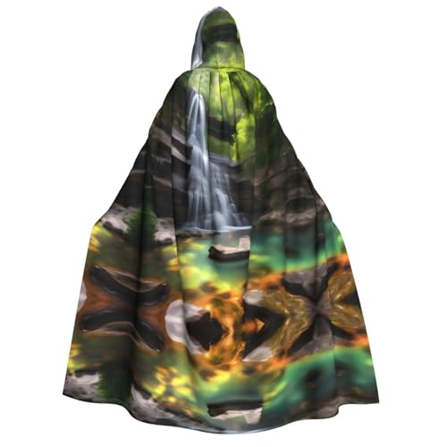 LiuMng Halloween-Kapuzenumhang für Erwachsene, Wasserfall-Aufdruck, Unisex, Zauberer-Robe, Umhang, für Urlaub, Party, Cosplay-Kostüme LiuMng Halloween-Kapuzenumhang für Erwachsene, Wasserfall-Aufdruck, Unisex, Zauberer-Robe, Umhang, für Urlaub, Party, Cosplay-Kostüme von LiuMng