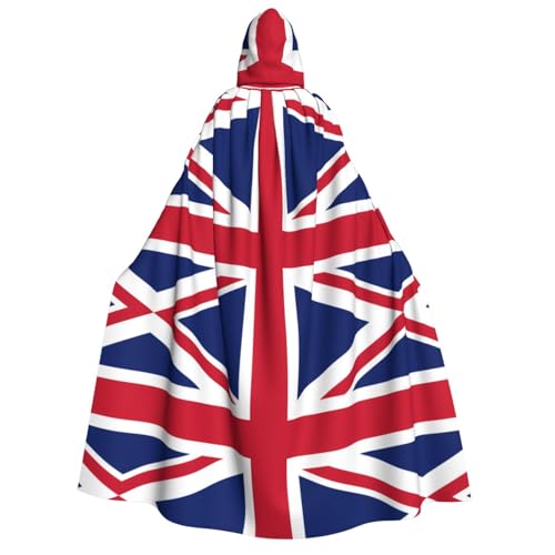 LiuMng Halloween-Kapuzenumhang für Erwachsene, britische Flagge, Unisex, Zauberer-Umhang, für Urlaub, Party, Cosplay-Kostüme LiuMng Halloween-Kapuzenumhang für Erwachsene, britische Flagge, Unisex, Zauberer-Umhang, für Urlaub, Party, Cosplay-Kostüme von LiuMng