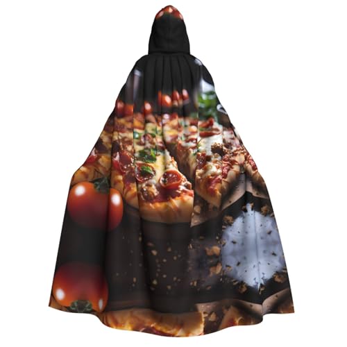 LiuMng Halloween-Kapuzenumhang für Erwachsene, verführerische Wurst-Pizza-Druck, Unisex, Zauberer-Robe, Umhang, für Urlaub, Party, Cosplay-Kostüme LiuMng Halloween-Kapuzenumhang für Erwachsene, verführerische Wurst-Pizza-Druck, Unisex, Zauberer-Robe, Umhang, für Urlaub, Party, Cosplay-Kostüme von LiuMng