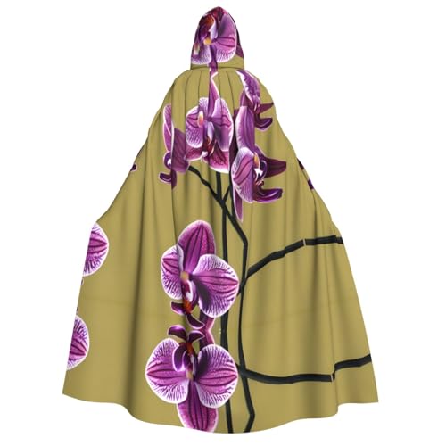 LiuMng Halloween-Kapuzenumhang für Erwachsene, wunderschöner Orchideen-Druck, Unisex, Zauberer-Umhang, für Urlaub, Party, Cosplay-Kostüme LiuMng Halloween-Kapuzenumhang für Erwachsene, wunderschöner Orchideen-Druck, Unisex, Zauberer-Umhang, für Urlaub, Party, Cosplay-Kostüme von LiuMng