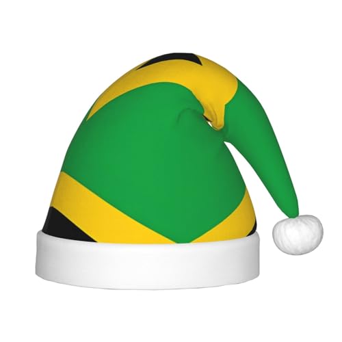 LiuMng Jamaika-Flagge, Weihnachtsmütze, Unisex, Plüsch, klassisch, Weihnachtsmannmütze, weich, bequem, für Neujahr, Festliches Partyzubehör LiuMng Jamaika-Flagge, Weihnachtsmütze, Unisex, Plüsch, klassisch, Weihnachtsmannmütze, weich, bequem, für Neujahr, Festliches Partyzubehör von LiuMng