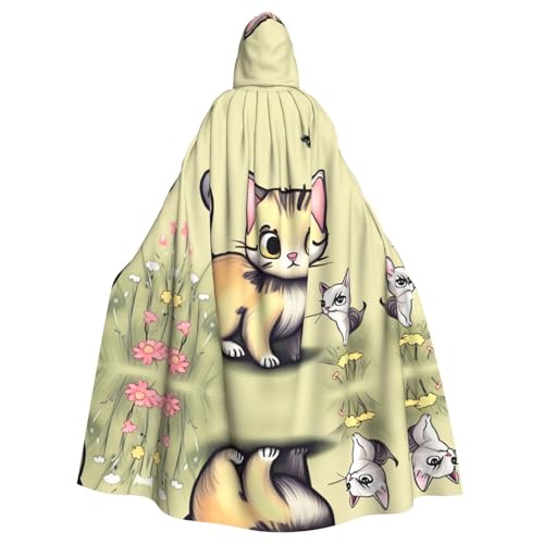 LiuMng Katzen- und Schmetterlings-Umhang mit Kapuze, langer Umhang für Halloween, Cosplay-Kostüme und Zauberer-Rollenspiele LiuMng Katzen- und Schmetterlings-Umhang mit Kapuze, langer Umhang für Halloween, Cosplay-Kostüme und Zauberer-Rollenspiele von LiuMng