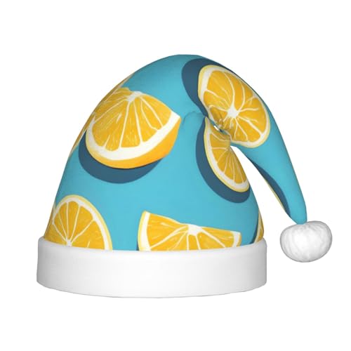 LiuMng Lemon Wedges Weihnachtsmütze, Unisex Plüsch Klassische Weihnachtsmannmütze/Weich Bequem für Neujahr Festliche Party Supplies LiuMng Lemon Wedges Weihnachtsmütze, Unisex Plüsch Klassische Weihnachtsmannmütze/Weich Bequem für Neujahr Festliche Party Supplies von LiuMng