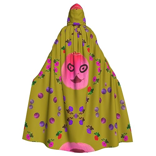 LiuMng Lustiges Gesicht Pfirsich Unisex Kapuzenumhang – voller langer Umhang für Halloween, Cosplay, Kostüme und Zauberer Rollenspiele LiuMng Lustiges Gesicht Pfirsich Unisex Kapuzenumhang – voller langer Umhang für Halloween, Cosplay, Kostüme und Zauberer Rollenspiele von LiuMng