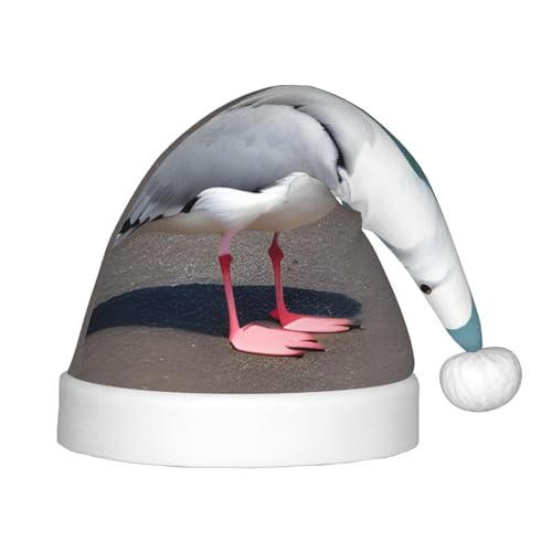 LiuMng Niedliche Möwen-Weihnachtsmütze, Unisex, Plüsch, klassisch, Weihnachtsmannmütze, weich, bequem, für Neujahr, Festliches Partyzubehör LiuMng Niedliche Möwen-Weihnachtsmütze, Unisex, Plüsch, klassisch, Weihnachtsmannmütze, weich, bequem, für Neujahr, Festliches Partyzubehör von LiuMng