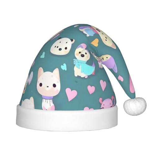 LiuMng Niedlicher kleiner Fuchs Weihnachtsmütze, Unisex, Plüsch, klassisch, Weihnachtsmannmütze, weich, bequem, für Neujahrsfest, Partyzubehör LiuMng Niedlicher kleiner Fuchs Weihnachtsmütze, Unisex, Plüsch, klassisch, Weihnachtsmannmütze, weich, bequem, für Neujahrsfest, Partyzubehör von LiuMng