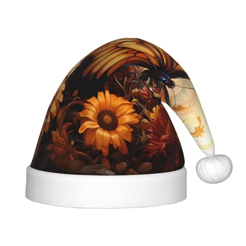 LiuMng Orange Gelb Schmetterling Feld Blumen Weihnachtsmütze, Unisex Plüsch Klassische Weihnachtsmannmütze/Weich Bequem für Neujahr Festliche Party Supplies LiuMng Orange Gelb Schmetterling Feld Blumen Weihnachtsmütze, Unisex Plüsch Klassische Weihnachtsmannmütze/Weich Bequem für Neujahr Festliche Party Supplies von LiuMng