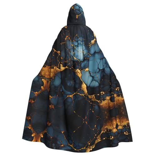LiuMng Schwarz-goldfarbener marmorierter Unisex-Kapuzenumhang – voller langer Umhang für Halloween, Cosplay-Kostüme und Zauberer-Rollenspiele LiuMng Schwarz-goldfarbener marmorierter Unisex-Kapuzenumhang – voller langer Umhang für Halloween, Cosplay-Kostüme und Zauberer-Rollenspiele von LiuMng