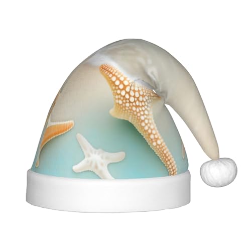 LiuMng Strand Seestern Weihnachtsmütze, Unisex Plüsch Klassische Weihnachtsmann Hut/Weich Bequem für Neujahr Festliche Party Supplies LiuMng Strand Seestern Weihnachtsmütze, Unisex Plüsch Klassische Weihnachtsmann Hut/Weich Bequem für Neujahr Festliche Party Supplies von LiuMng