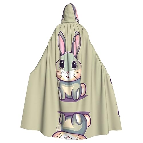 LiuMng Süßer kleiner Hasen-Umhang mit Kapuze, langer Umhang für Halloween, Cosplay, Kostüme und Zauberer-Rollenspiele LiuMng Süßer kleiner Hasen-Umhang mit Kapuze, langer Umhang für Halloween, Cosplay, Kostüme und Zauberer-Rollenspiele von LiuMng