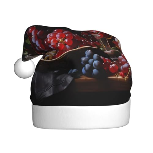 LiuMng Trauben und Wein. Klassische Weihnachtsmütze, warm, bequem, perfekt für Feiertagsfeiern, Weihnachtsdekorationen LiuMng Trauben und Wein. Klassische Weihnachtsmütze, warm, bequem, perfekt für Feiertagsfeiern, Weihnachtsdekorationen von LiuMng