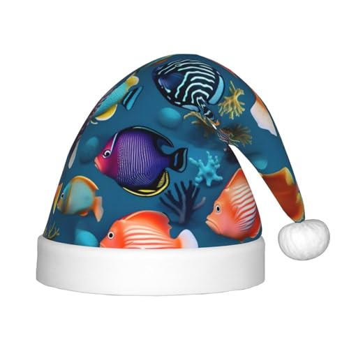 LiuMng U-Boot-Rifffisch-Weihnachtsmütze, Unisex, Plüsch, klassisch, Weihnachtsmannmütze, weich, bequem, für Neujahrsfest, Partyzubehör LiuMng U-Boot-Rifffisch-Weihnachtsmütze, Unisex, Plüsch, klassisch, Weihnachtsmannmütze, weich, bequem, für Neujahrsfest, Partyzubehör von LiuMng