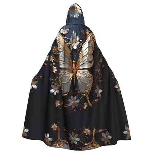 LiuMng Umhang mit Kapuze und Schmetterlingen, unisex, lang, für Halloween, Cosplay, Kostüme und Zauberer, Rollenspiele LiuMng Umhang mit Kapuze und Schmetterlingen, unisex, lang, für Halloween, Cosplay, Kostüme und Zauberer, Rollenspiele von LiuMng