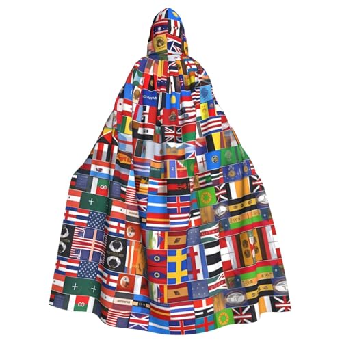LiuMng Unisex Kapuzenumhang mit verschiedenen Flaggen, langer Umhang für Halloween, Cosplay, Kostüme und Zauberer Rollenspiele LiuMng Unisex Kapuzenumhang mit verschiedenen Flaggen, langer Umhang für Halloween, Cosplay, Kostüme und Zauberer Rollenspiele von LiuMng