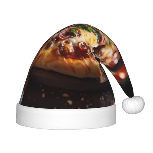 LiuMng Verlockende Wurst-Pizza-Weihnachtsmütze, Unisex, Weihnachtsmannmütze, weich, bequem, für Neujahrsparty LiuMng Verlockende Wurst-Pizza-Weihnachtsmütze, Unisex, Weihnachtsmannmütze, weich, bequem, für Neujahrsparty von LiuMng