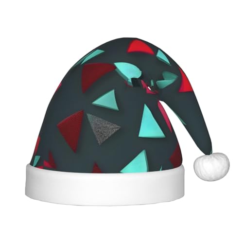 LiuMng Weihnachtsmütze mit Dreiecksmuster, Unisex, Plüsch, klassisch, Weihnachtsmannmütze, weich, bequem, für Neujahr, Festliches Partyzubehör LiuMng Weihnachtsmütze mit Dreiecksmuster, Unisex, Plüsch, klassisch, Weihnachtsmannmütze, weich, bequem, für Neujahr, Festliches Partyzubehör von LiuMng