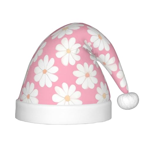 LiuMng Weihnachtsmütze mit Kamelienmuster, Unisex, Plüsch, klassisch, Weihnachtsmannmütze, weich, bequem, für Neujahr, Festliches Partyzubehör von LiuMng