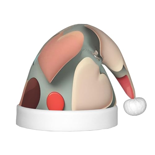 LiuMng Weihnachtsmütze mit Liebesmuster, Unisex, Plüsch, klassisch, Weihnachtsmannmütze, weich, bequem, für Neujahrsfest, Partyzubehör LiuMng Weihnachtsmütze mit Liebesmuster, Unisex, Plüsch, klassisch, Weihnachtsmannmütze, weich, bequem, für Neujahrsfest, Partyzubehör von LiuMng