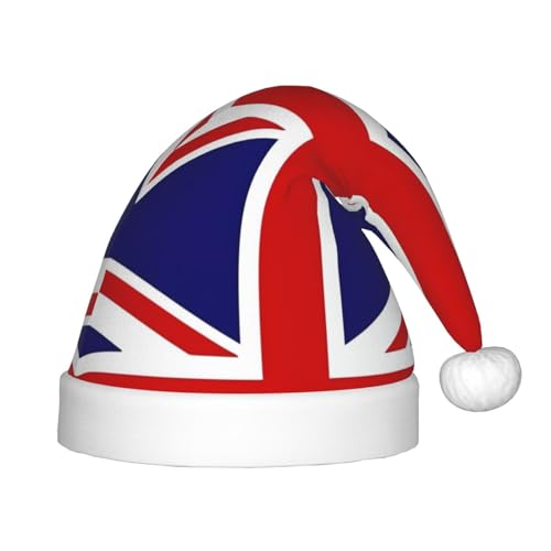 LiuMng Weihnachtsmütze mit UK-Flagge, Unisex, Plüsch, klassisch, Weihnachtsmannmütze, weich, bequem, für Neujahr, festliche Partyzubehör LiuMng Weihnachtsmütze mit UK-Flagge, Unisex, Plüsch, klassisch, Weihnachtsmannmütze, weich, bequem, für Neujahr, festliche Partyzubehör von LiuMng