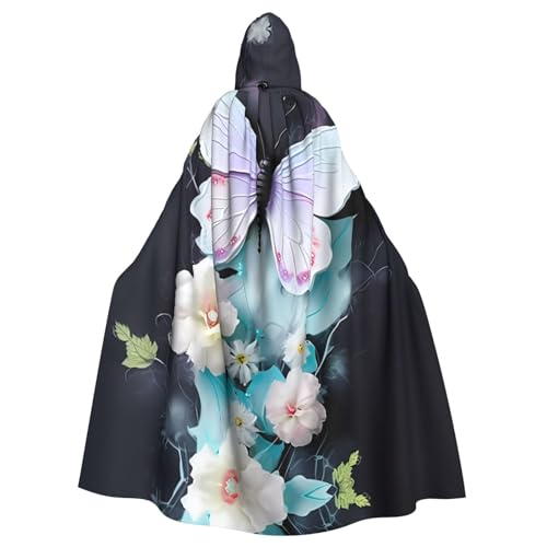 LiuMng Weißer Schmetterling Unisex Kapuzenumhang – voller langer Umhang für Halloween, Cosplay, Kostüme und Zauberer Rollenspiele LiuMng Weißer Schmetterling Unisex Kapuzenumhang – voller langer Umhang für Halloween, Cosplay, Kostüme und Zauberer Rollenspiele von LiuMng