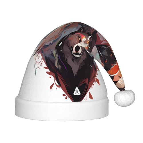 LiuMng Wölfe und Rentier Weihnachtsmütze, Unisex Plüsch Klassische Weihnachtsmannmütze/Weich Bequem für Neujahr Festliche Party Supplies LiuMng Wölfe und Rentier Weihnachtsmütze, Unisex Plüsch Klassische Weihnachtsmannmütze/Weich Bequem für Neujahr Festliche Party Supplies von LiuMng