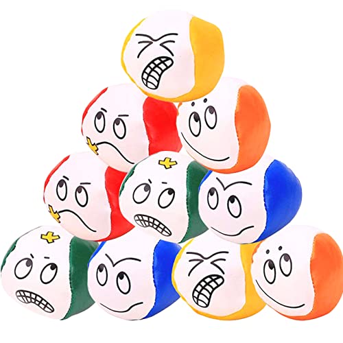 Liuer Jonglierbälle Set - 10 Stück Mini PU Leder Jonglierball für Anfänger, Kinder, Jungen, Mädchen und Erwachsene (C) von Liuer