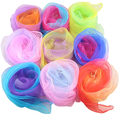 Liuer 20 Stück Tanz Tücher,Mehrfarbige Square Jongliertücher Schals Kinder Spielen Sinnesspielzeug Seidentücher Bunt Tanzen Schal für Kindergarten Babys Kindershow Bauchtanz 24 * 24inch Liuer 20 Stück Tanz Tücher,Mehrfarbige Square Jongliertücher Schals Kinder Spielen Sinnesspielzeug Seidentücher Bunt Tanzen Schal für Kindergarten Babys Kindershow Bauchtanz 24 * 24inch von Liuer