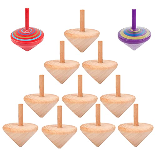 Liuer 20PCS Kreisel aus Holz,Holzkreisel,Spielzeugkreisel aus Holz,Mitgebsel Kindergeburtstag gastgeschenke Spielzeugkreisel aus Holz für Mitgebsel Geschenk Geburtstag(Malen Farben) von Liuer