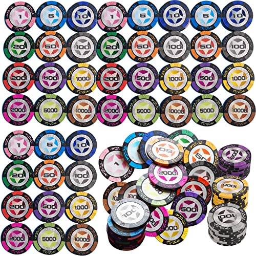 Liuer Pokerchips,LIiuer 48pcs Poker Chips mit Wert,Poker-Chips,Casino Chips für Counting Marker Poker Chips Roulette Casino Chips Pokerset Pokerchips Keramik Liuer Pokerchips,LIiuer 48pcs Poker Chips mit Wert,Poker-Chips,Casino Chips für Counting Marker Poker Chips Roulette Casino Chips Pokerset Pokerchips Keramik von Liuer