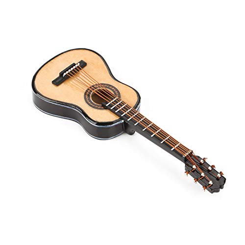 Liukouu Miniatur-Gitarren-Modell, langlebig, 9,9 cm, Mini-Gitarrenmodell, schön für Büro und Zuhause von Liukouu