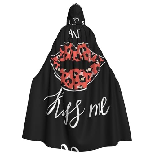 Leopard Lippen Halloween Unisex Kapuzenumhang Weihnachten Maskerade Kostüm Erwachsene Vampir Hexe Kostüm Exquisites Zubehör von Liulannq