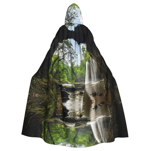 Liulannq Berg Wasserfall Halloween Unisex Kapuzenumhang Weihnachten Maskerade Kostüm Erwachsene Vampir Hexe Kostüm Exquisites Zubehör von Liulannq